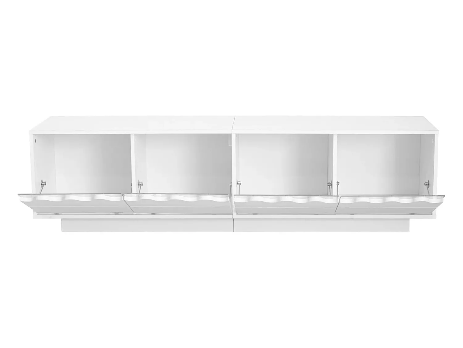 Móvel De Tv|Hauss Spole Suporte para TV com 4 portas e design ondulado - 170x40x45 cm Branco