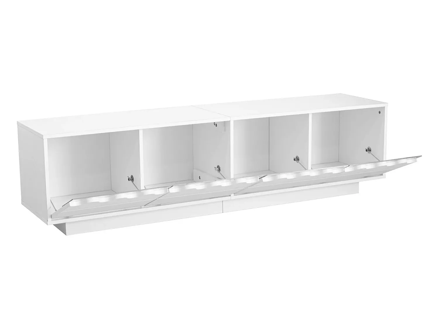 Móvel De Tv|Hauss Spole Suporte para TV com 4 portas e design ondulado - 170x40x45 cm Branco