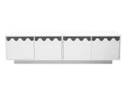 Móvel De Tv|Hauss Spole Suporte para TV com 4 portas e design ondulado - 170x40x45 cm Branco
