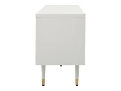 Hot Hauss Spole Suporte para TV com 4 portas, porta gradeada, Branco
