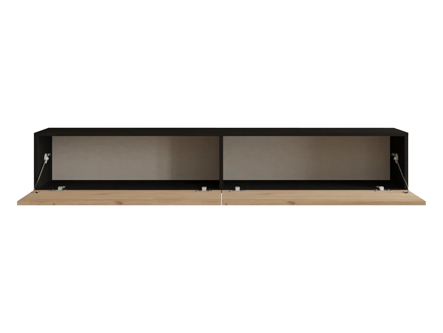 Móvel De Tv|Helloshop26 Suporte para TV com 2 portas 29,5 x 180 x 31,5 cm efeito carvalho 03_0007791 Preto