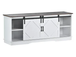 Móvel De Tv|Hauss Spole Suporte para TV com 2 portas de correr - Prateleiras ajustáveis 150 x 40 x 60 cm - Branco