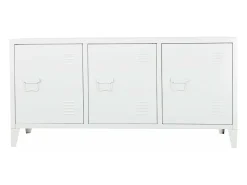 Móvel De Tv*Helloshop26 Suporte para TV com 3 portas 58 x 113 x 40 cm 03_0007764 Branco