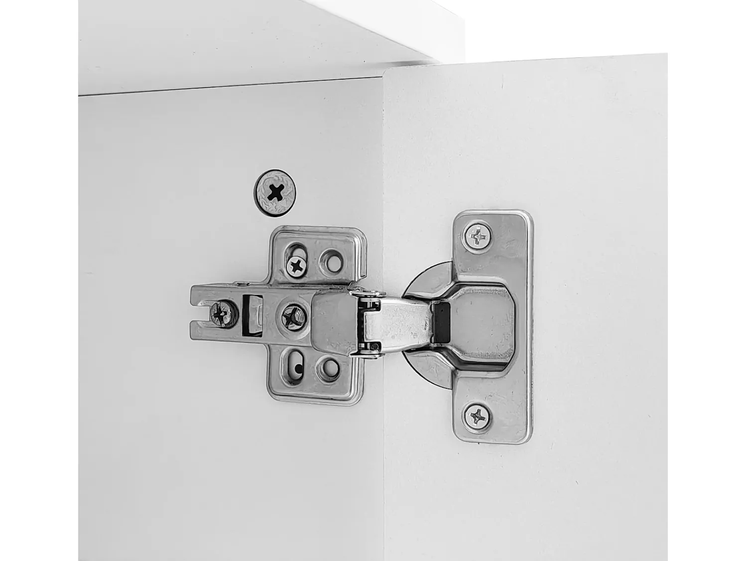 Online Hauss Spole Suporte para TV com 4 portas texturadas - pés redondos dourados - madeira PB Branco