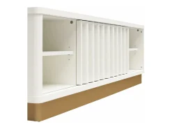 Móvel De Tv*CosmoLiving by Cosmopolitan Suporte para TV com 2 prateleiras abertas em MDF Expresso Branco