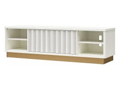 Móvel De Tv*CosmoLiving by Cosmopolitan Suporte para TV com 2 prateleiras abertas em MDF Expresso Branco