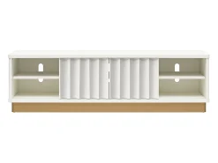 Móvel De Tv*CosmoLiving by Cosmopolitan Suporte para TV com 2 prateleiras abertas em MDF Expresso Branco