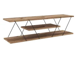 Móvel De Tv*Vente-unique Suporte para TV com 1 prateleira - Natural e preto - ENTREGA Natural claro