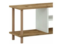 Móvel De Tv|Helloshop26 Suporte para TV com espaço de armazenamento 43 x 120 x 29 cm efeito madeira / 03_0007886 Branco