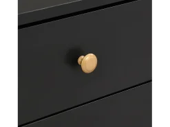 Suporte para TV com espaço de armazenamento, 2 portas e 4 gavetas, suporte baixo para TV, pés e puxadores dourados,^ Móvel De Tv
