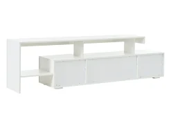 New Hauss Spole Suporte para TV com iluminação LED e 3 portas - acabamento brilhante - 192 x 37 x 53 cm Branco