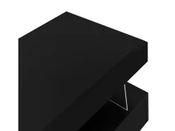 Móvel De Tv*Hauss Spole Suporte para TV com iluminação LED, 3 gavetas e 3 prateleiras em vidro - Laca preta brilhante Preto