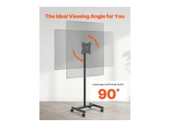 Móvel De Tv| Suporte para TV com Rodas SucceBuy Carrinho Móvel para TV e Suporte para TV com Pé Portátil, Para Televisores/LED/LCD/OLED de 431,8 a 1397 mm, Até 20 kg Preto