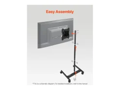 Móvel De Tv| Suporte para TV com Rodas SucceBuy Carrinho Móvel para TV e Suporte para TV com Pé Portátil, Para Televisores/LED/LCD/OLED de 431,8 a 1397 mm, Até 20 kg Preto