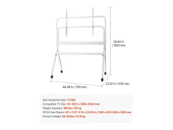 Móvel De Tv* Suporte para TV com Rodas SucceBuy Carrinho Móvel para TV e Suporte Portátil com Pé, Para Televisores/LED/LCD/OLED de 889 a 2540 mm, Até 90 kg Branco