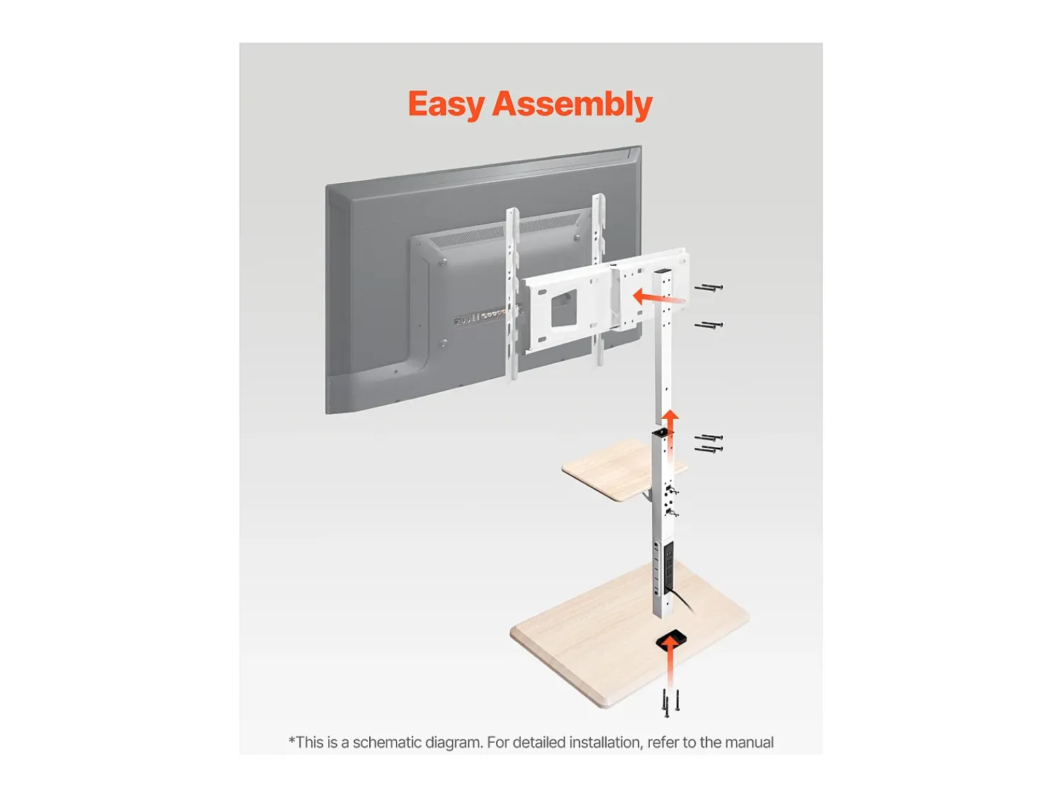 Sale Suporte para TV com Rodas SucceBuy, Ecrãs de 81,2,8-177,8 cm, Carrinho Móvel, Rotação de 25°, Altura Ajustável, 40 kg, VESA 60 x 40 cm, Quarto/Exterior Bege