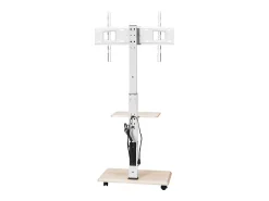 Sale Suporte para TV com Rodas SucceBuy, Ecrãs de 81,2,8-177,8 cm, Carrinho Móvel, Rotação de 25°, Altura Ajustável, 40 kg, VESA 60 x 40 cm, Quarto/Exterior Bege