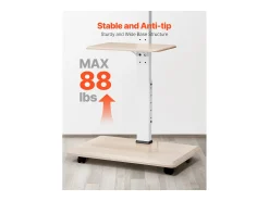 Sale Suporte para TV com Rodas SucceBuy, Ecrãs de 81,2,8-177,8 cm, Carrinho Móvel, Rotação de 25°, Altura Ajustável, 40 kg, VESA 60 x 40 cm, Quarto/Exterior Bege