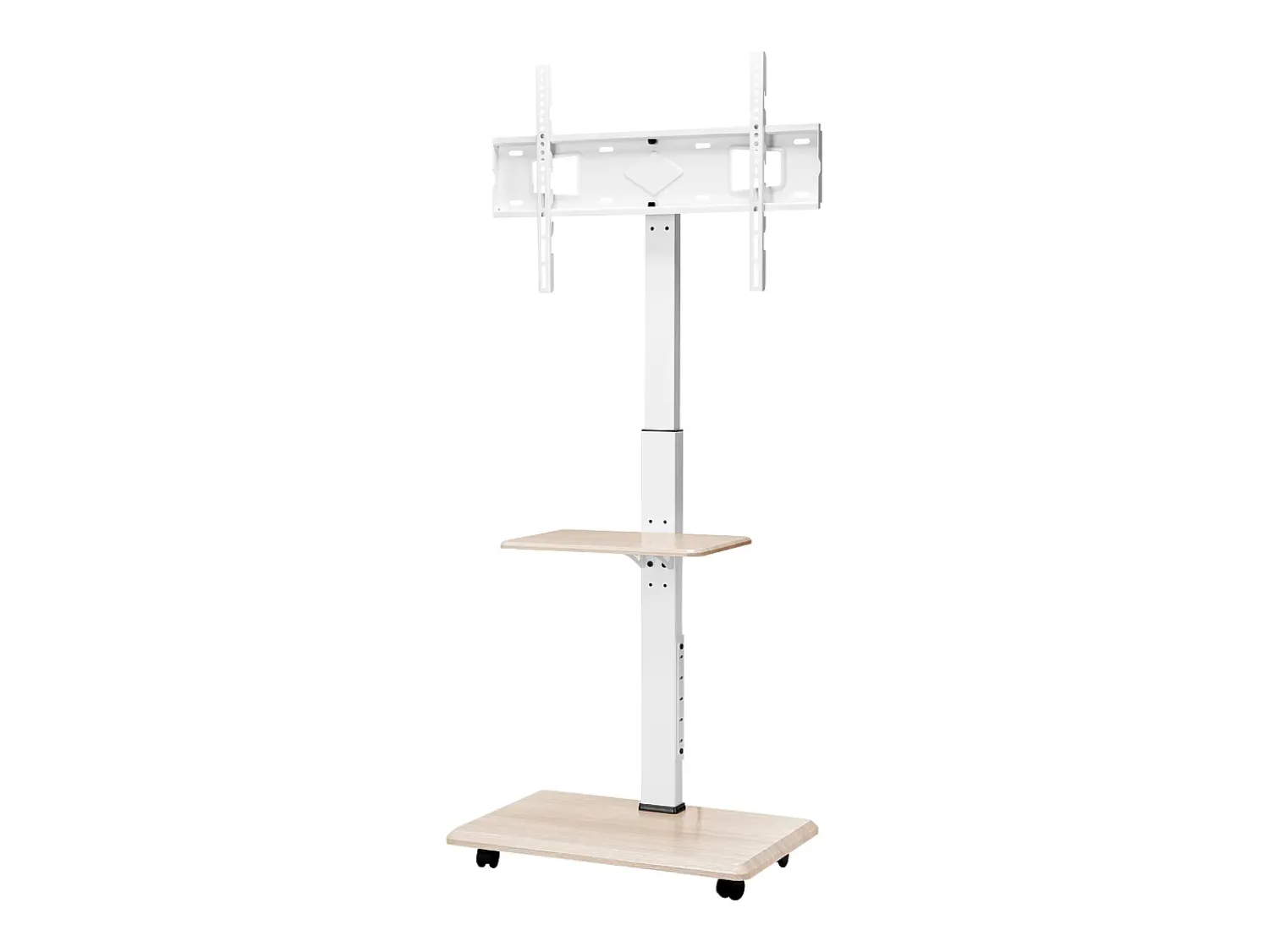 Sale Suporte para TV com Rodas SucceBuy, Ecrãs de 81,2,8-177,8 cm, Carrinho Móvel, Rotação de 25°, Altura Ajustável, 40 kg, VESA 60 x 40 cm, Quarto/Exterior Bege