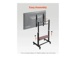 Suporte para TV com Rodas SucceBuy, para Televisores/LED/LCD/OLED (139,7-254 cm), Carrinho Portátil, Até 92,99 kg, VESA 80x60 cm, Sala de Estar/Escritório/Exterior^ Móvel De Tv
