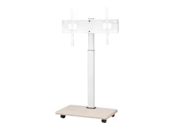 Móvel De Tv* Suporte para TV com Rodízios SucceBuy, Ecrãs de 812,8-1778 mm,Carrinho Móvel, Rotação de 25°, Altura Ajustável, 40 kg, VESA 60 x 40 cm,Sala de Estar/Exterior Bege