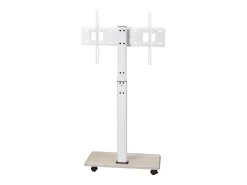 Móvel De Tv* Suporte para TV com Rodízios SucceBuy, Ecrãs de 812,8-1778 mm,Carrinho Móvel, Rotação de 25°, Altura Ajustável, 40 kg, VESA 60 x 40 cm,Sala de Estar/Exterior Bege