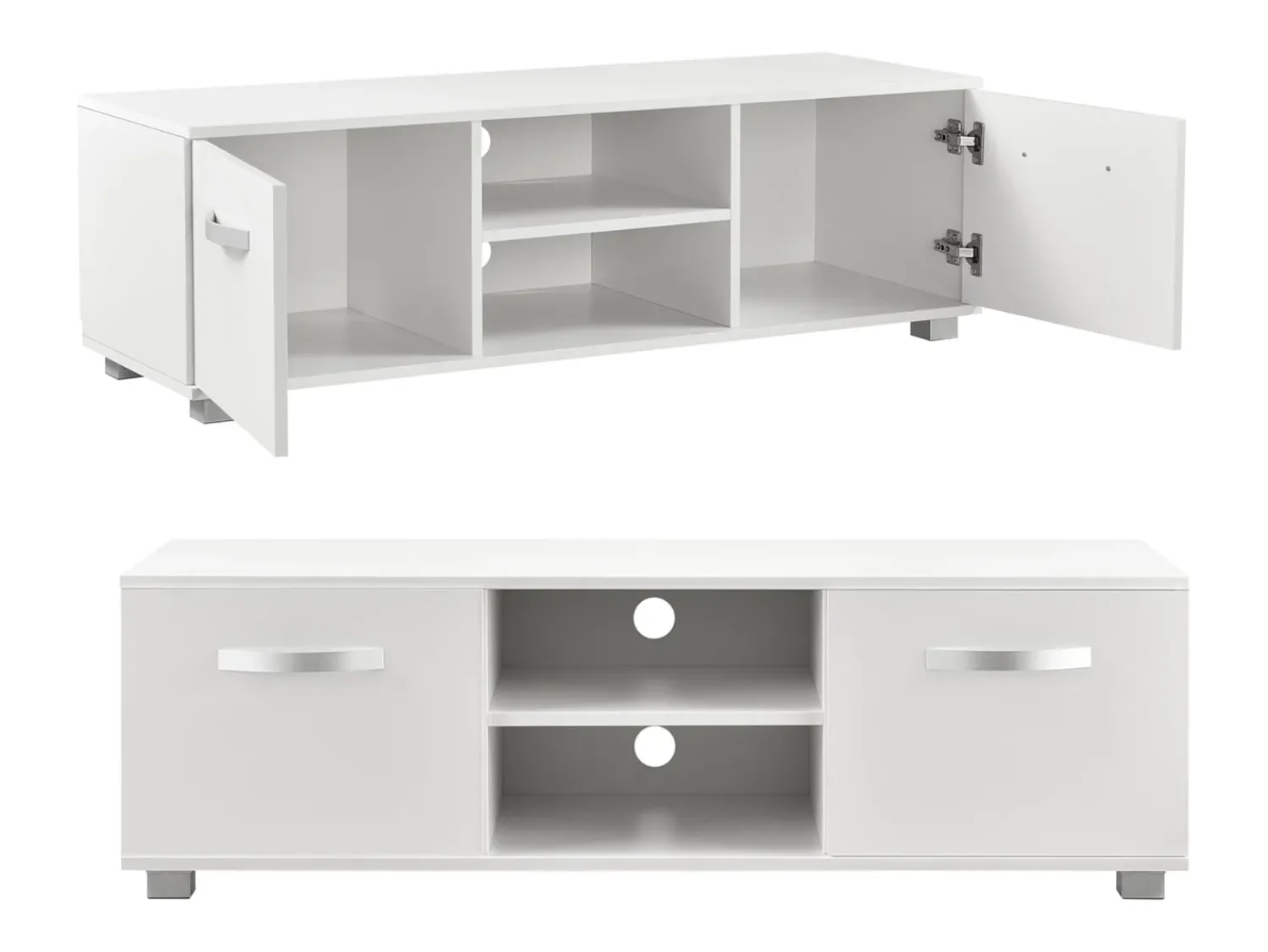 Móvel De Tv*Mobikasa Suporte para TV com suporte para TV de 120 cm 03_0005871 Branco