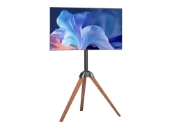 Móvel De Tv| Suporte para TV com Tripé SucceBuy , Para Quarto, Estúdio, Sala de Estar, Compatible com Ecrãs Planos/Curvos de 1016-1651 mm, Capacidade de Carga 45 kg Castanho