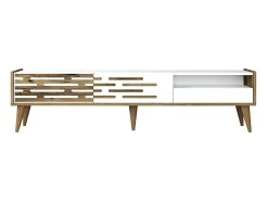 Sale Dmora Suporte para TV Dbrunozz, CreDenza de sala, Armário baixo para TV, Base de parede equipada, 180x45h35 cm, e Nogueira Branco