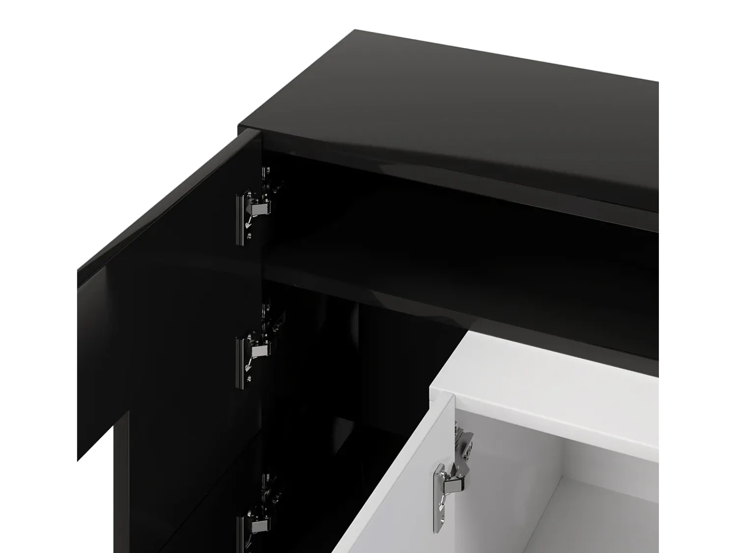 Móvel De Tv* Suporte para TV de 200 cm com iluminação LED, móvel para sala de estar, design moderno, elegante superfície de vidro, . Preto