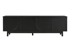 Suporte para TV de 175 cm, móvel para televisão com 4 portas sem puxadores e prateleiras ajustáveis, .^ Móvel De Tv