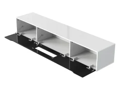 Suporte para TV em madeira e brilhante com iluminação LED multicolorida – Design moderno e harmonioso, 180 x 35 x 30 cm^ Móvel De Tv