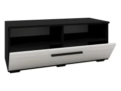 Móvel De Tv* Suporte para TV haaus Kos, 1 porta, 2 prateleiras, /Blanc Brillant, MDF, 95 x 40 x 39 cm Preto