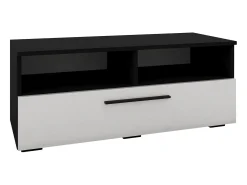 Móvel De Tv* Suporte para TV haaus Kos, 1 porta, 2 prateleiras, /Blanc Brillant, MDF, 95 x 40 x 39 cm Preto