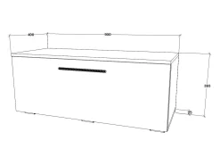 Suporte para TV haaus Kos, 1 porta, branco/Chêne Artisan, 95 x 40 x 39 cm^ Móvel De Tv