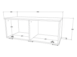 Suporte para TV haaus Kos, 1 porta, branco/Chêne Artisan, 95 x 40 x 39 cm^ Móvel De Tv