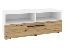 Móvel De Tv* Suporte para TV haaus Kos, 1 porta, 2 prateleiras, branco/Chêne Artisan, 95 x 40 x 39 cm Creme