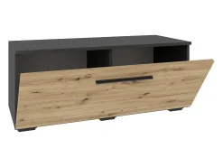 Móvel De Tv| Suporte para TV haaus Kos, 1 porta, Antracite/Chêne Artisan, 95 x 40 x 39 cm Cinza antracite