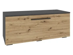 Móvel De Tv| Suporte para TV haaus Kos, 1 porta, Antracite/Chêne Artisan, 95 x 40 x 39 cm Cinza antracite
