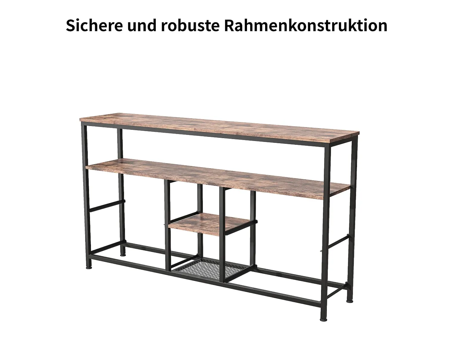 Suporte para TV LED baixo, 137 x 30 x 77 cm, estrutura sólida em metal e madeira, móvel para TV, mesa para TV, multicolorido^ Móvel De Tv