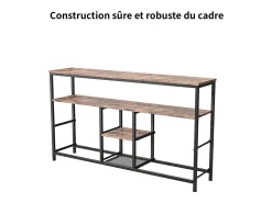 Clearance Suporte para TV LED, mesa para TV de 108 cm, com gaveta de tecido, suporte para TV de sala de estar com espaço de armazenamento, marrom Natural claro