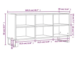 Helloshop26 Suporte para TV multimídia prateleira para TV aparador armário para TV sala de jantar sala de estar quarto 103,5 x 30 x 50 cm madeira engenheirada branca 02_0025640^ Móvel De Tv