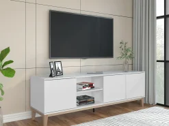 Loft24 Suporte para TV Owen | com 2 compartimentos em efeito carvalho^ Móvel De Tv