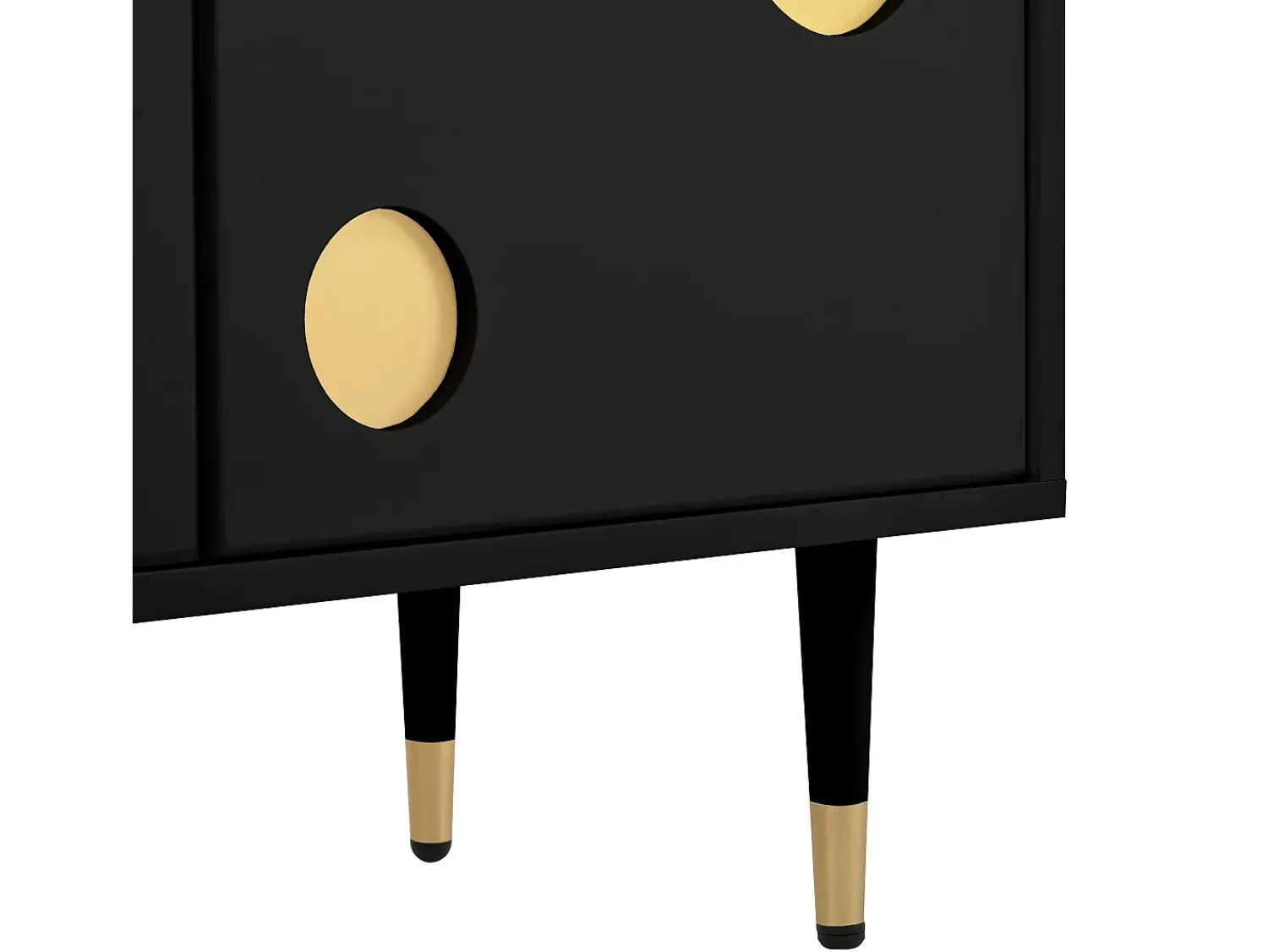 Sale Suporte para TV - Suporte para TV com 4 portas com estrutura em treliça - detalhes dourados e pés ajustáveis Preto