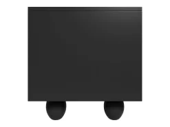 Móvel De Tv* Suporte para TV - Suporte para TV com 2 gavetas e 2 portas - Pés redondos em madeira maciça Preto