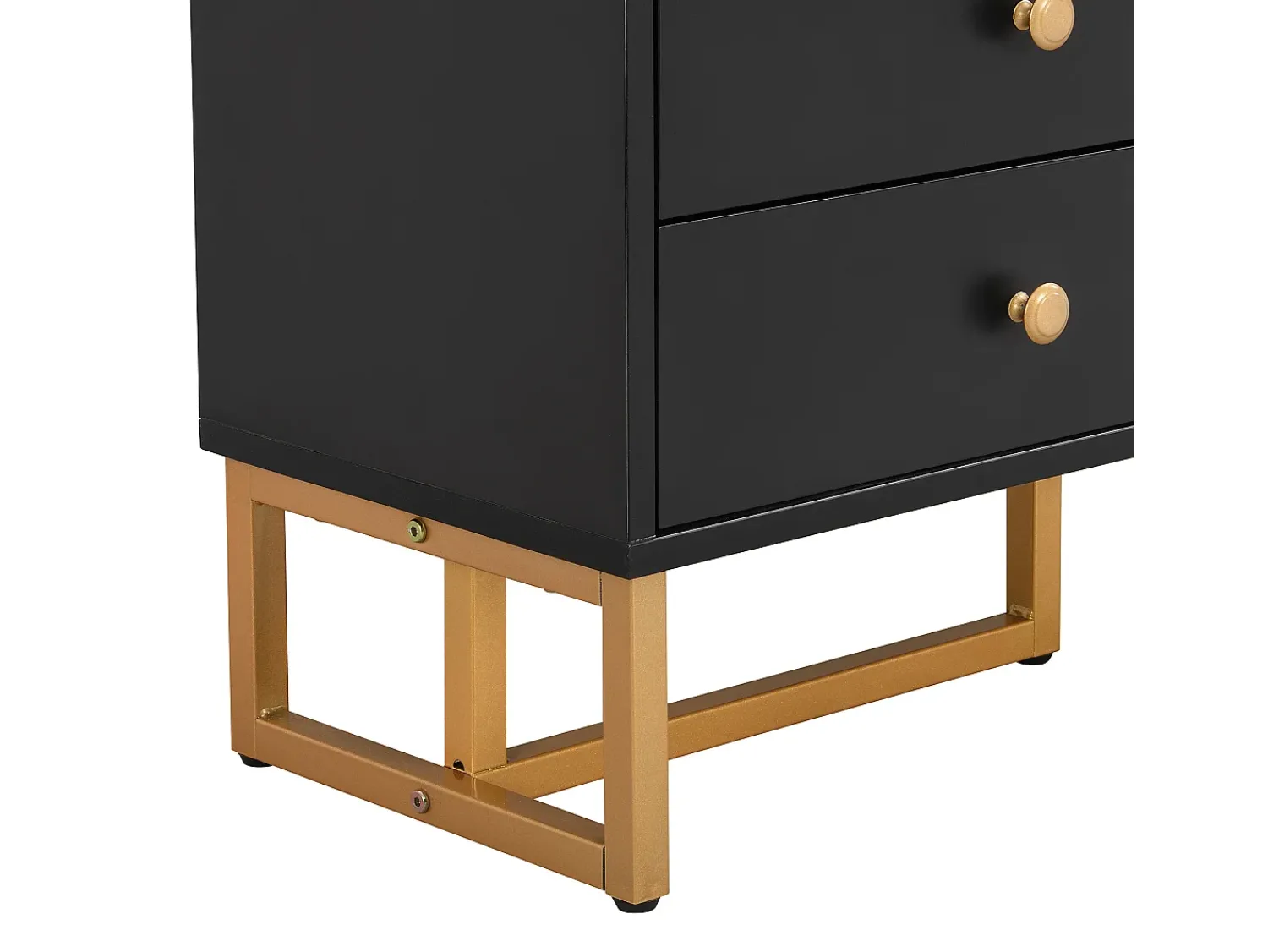 Suporte para TV - Suporte para TV para sala de estar com 2 portas texturadas e 4 gavetas - puxadores e pés dourados^ Móvel De Tv