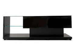 Suporte para TV - Suporte para TV para sala de estar com iluminação LED ajustável - 2 gavetas e espaço de arrumação aberto^ Móvel De Tv