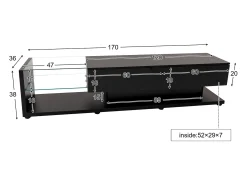 Suporte para TV - Suporte para TV para sala de estar com iluminação LED ajustável - 2 gavetas e espaço de arrumação aberto^ Móvel De Tv