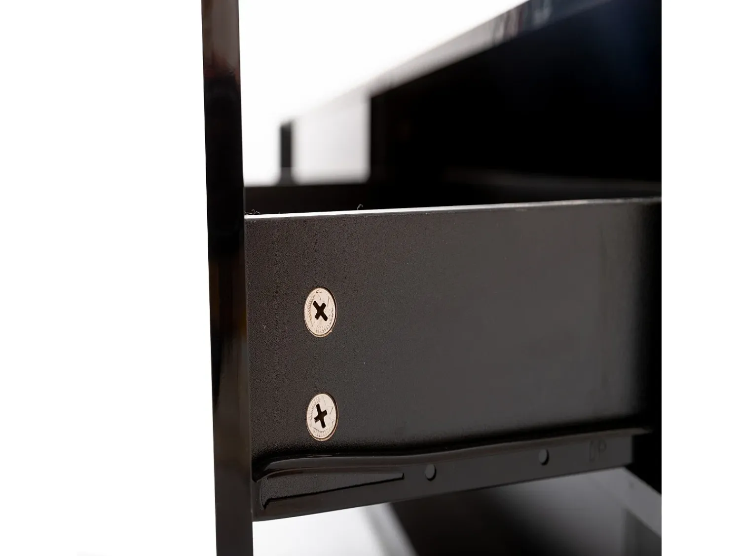 Suporte para TV - Suporte para TV para sala de estar com iluminação LED ajustável - 2 gavetas e espaço de arrumação aberto^ Móvel De Tv