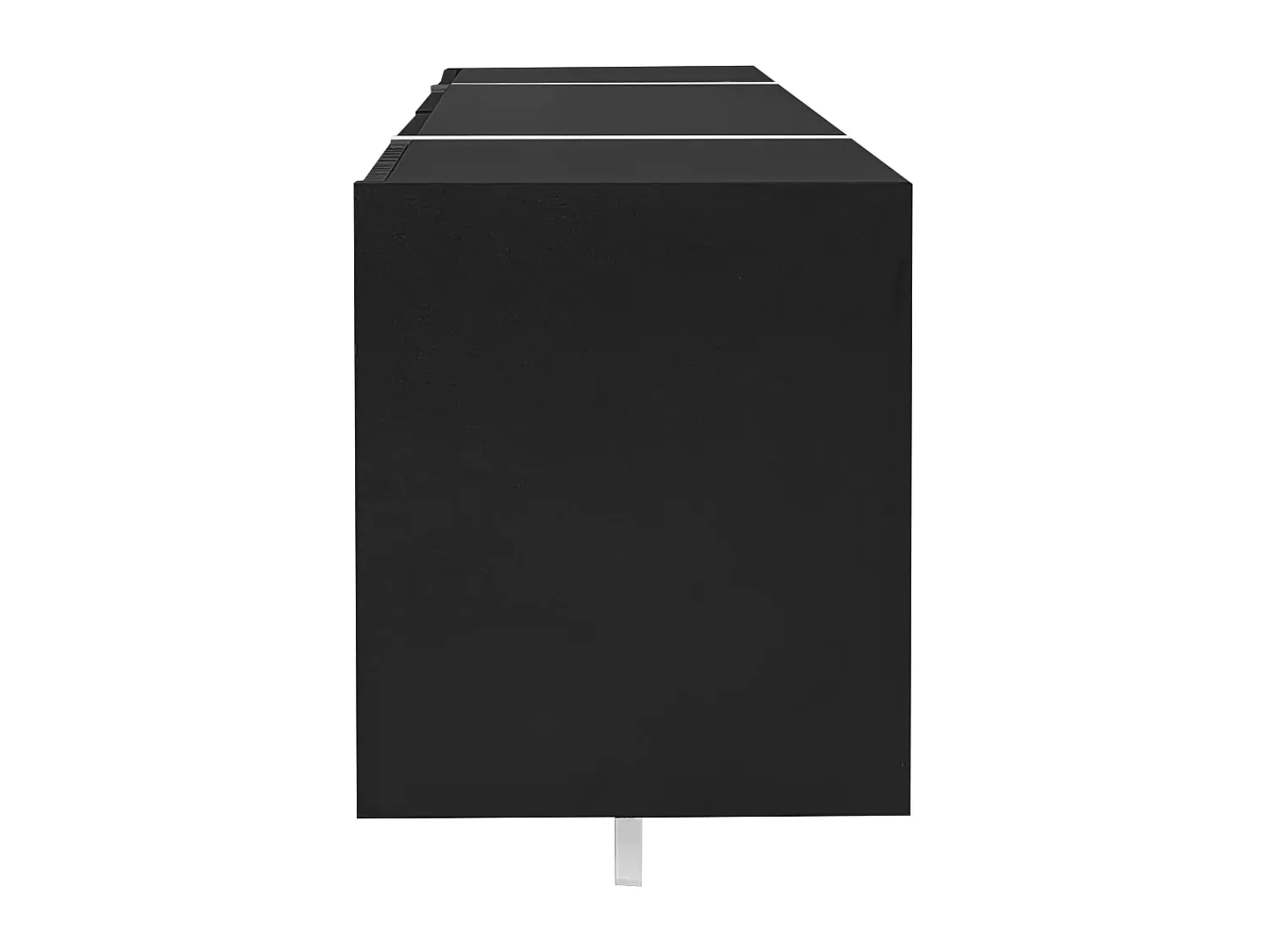 Móvel De Tv* Suporte para TV Brilhante - Suporte para TV com 1 Gaveta e 4 Portas - com Iluminação LED - para Sala de Estar Preto